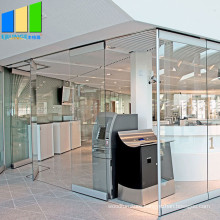 Frameless Office Folding Frosted Mobile Operable Glass Partition Walls System Prices For Multi-Function Room